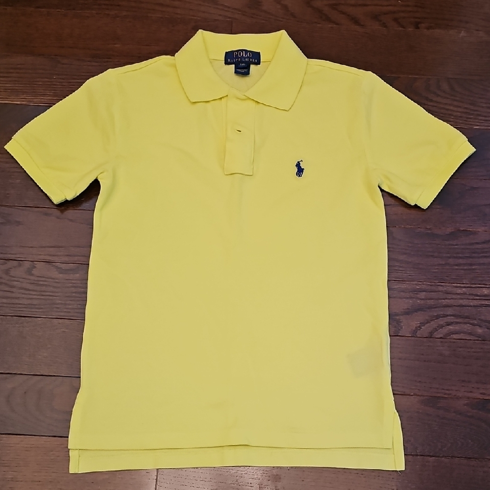 Boys Polo by Ralph Lauren Soft Yellow Shirt Size S 8
